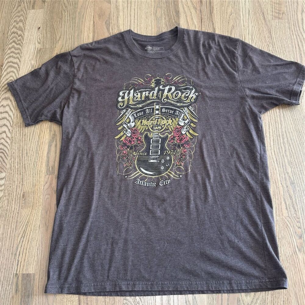 Hard Rock Cafe Atlantic City Men’s Graphic T-Shirt Size  XXL Short Sleeve